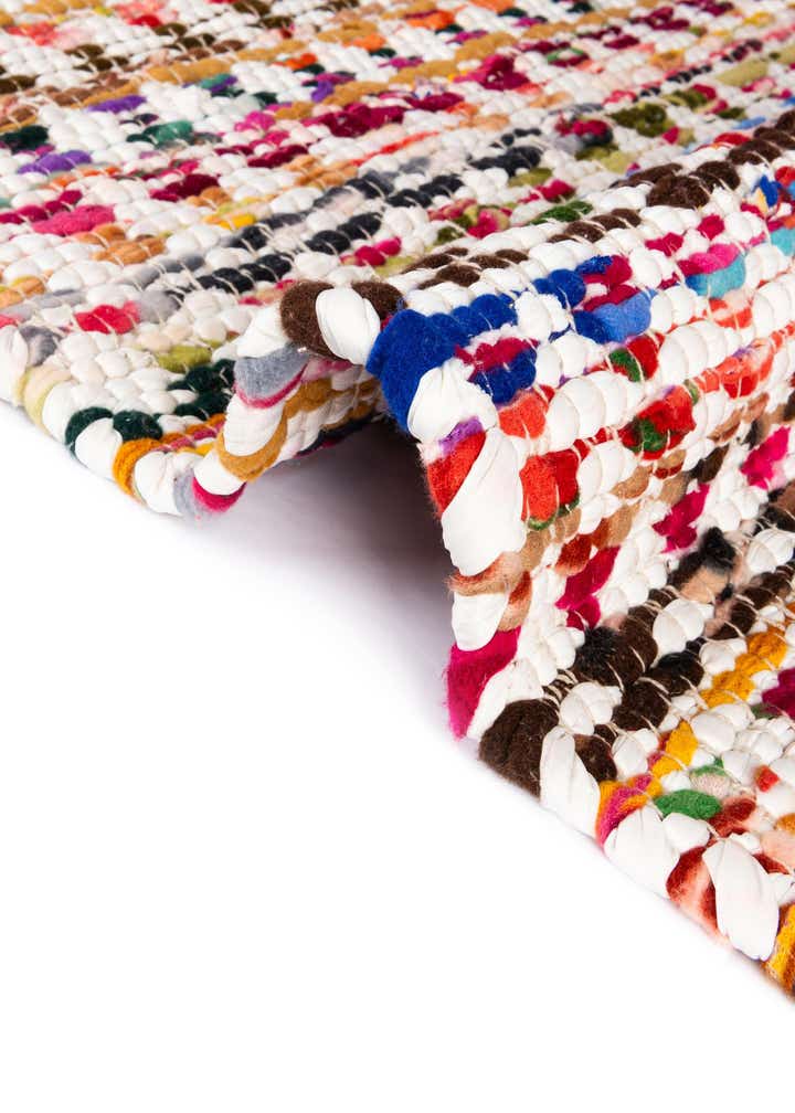 2' 2 x 3' 7 Hand Woven Braided Chindi Hearth Rug