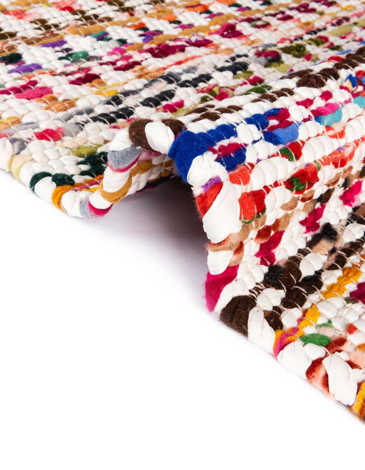2' 2 x 3' 7 Hand Woven Braided Chindi Hearth Rug