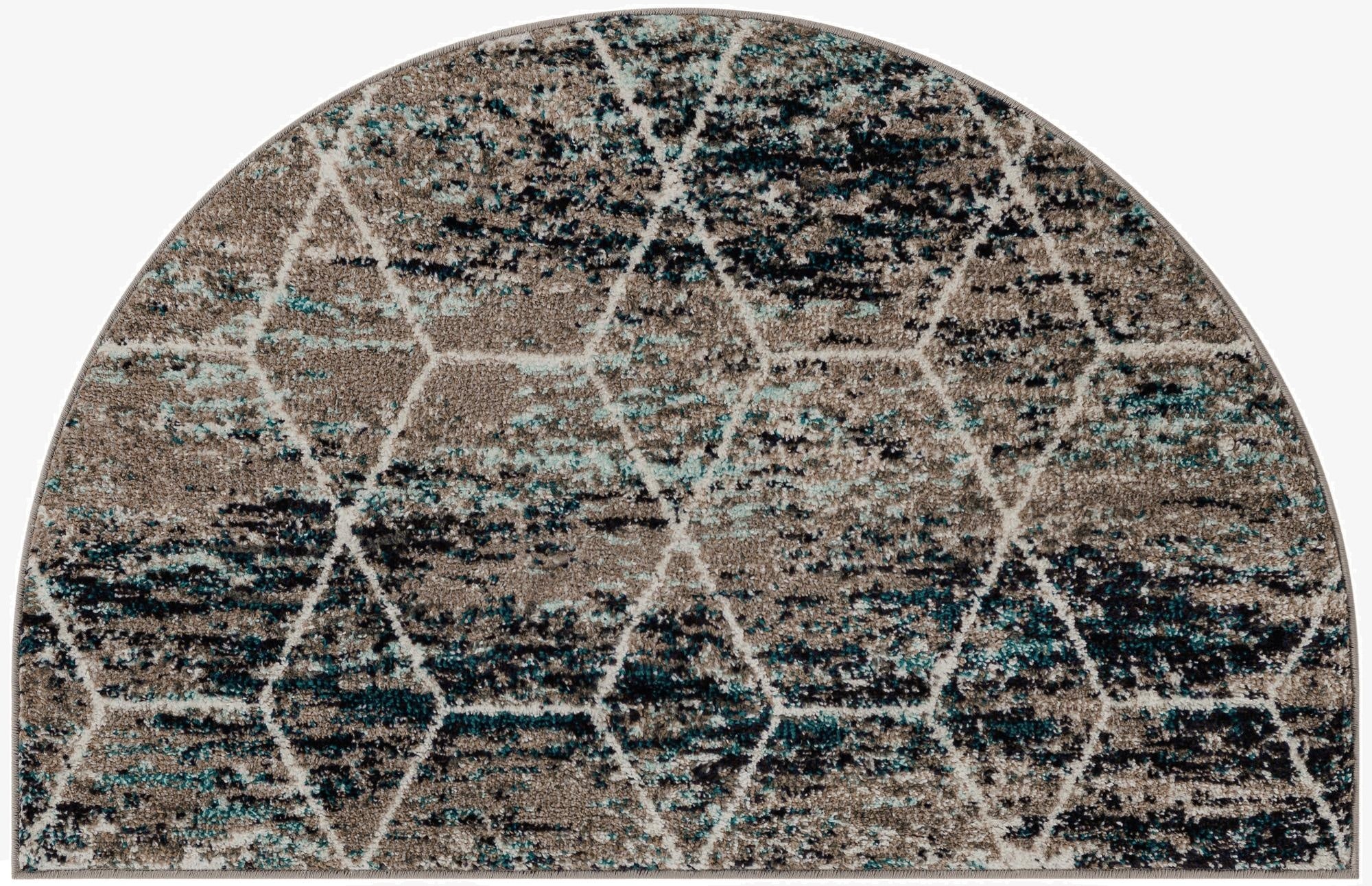 2' 7 x 4' Trellis Frieze Hearth Rug