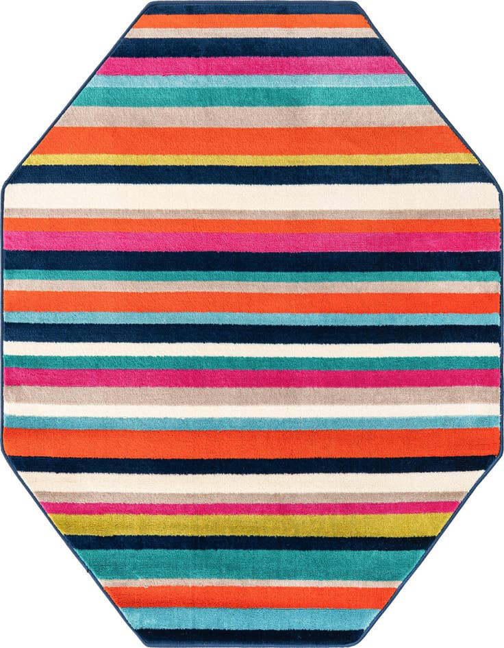 Detail image of 5' 3 x 5' 3 Azalea Octagon Rug