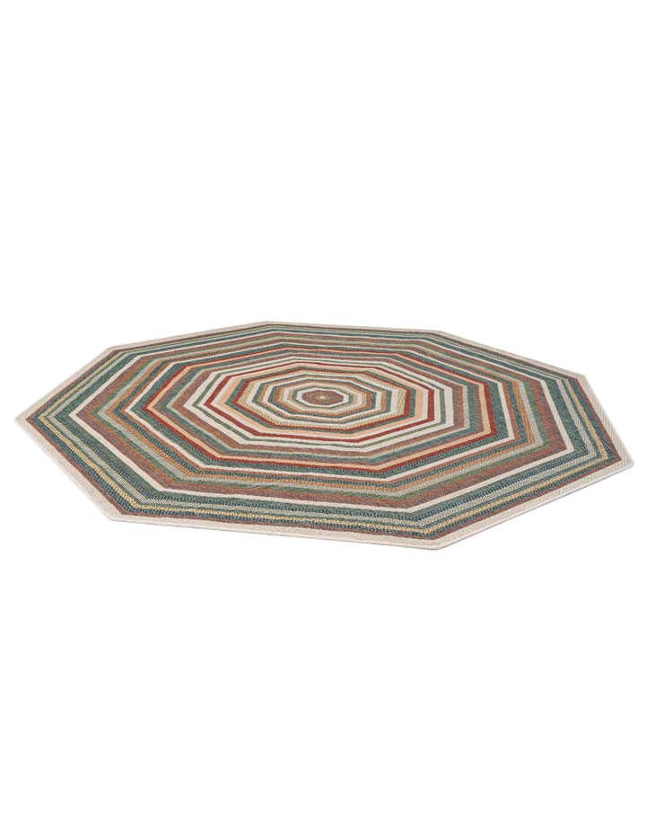 7' 10 x 7' 10 Easy-Clean Baja Indoor / Outdoor Octagon Rug