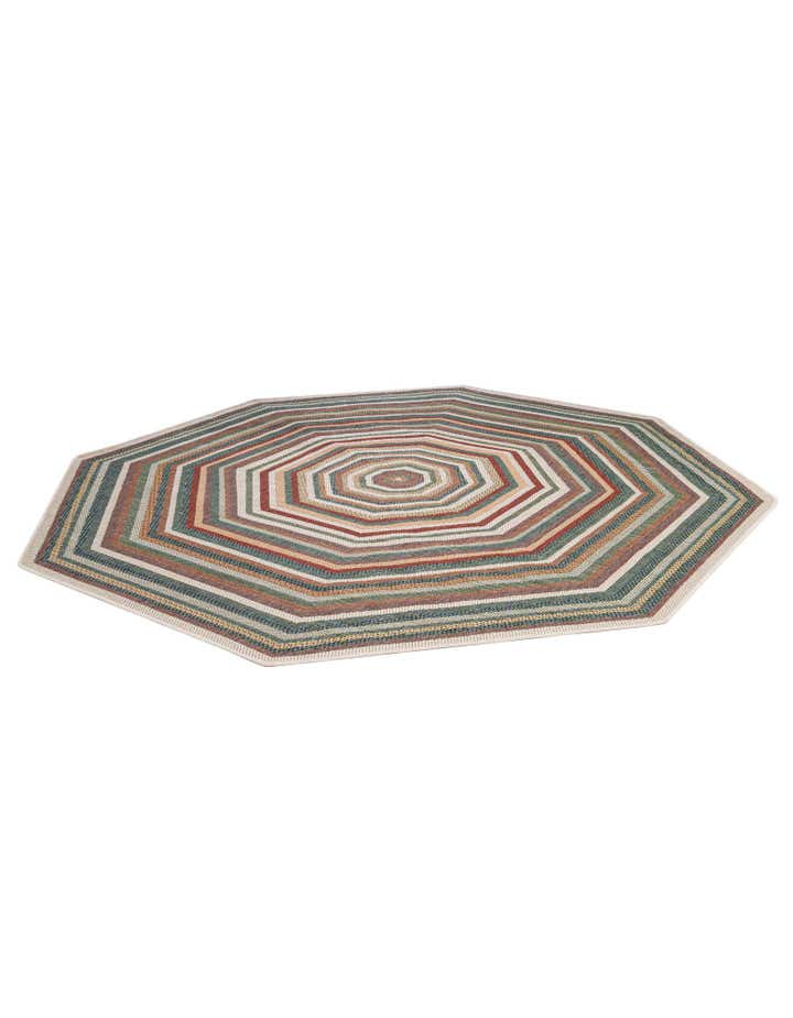 7' 10 x 7' 10 Easy-Clean Baja Indoor / Outdoor Octagon Rug