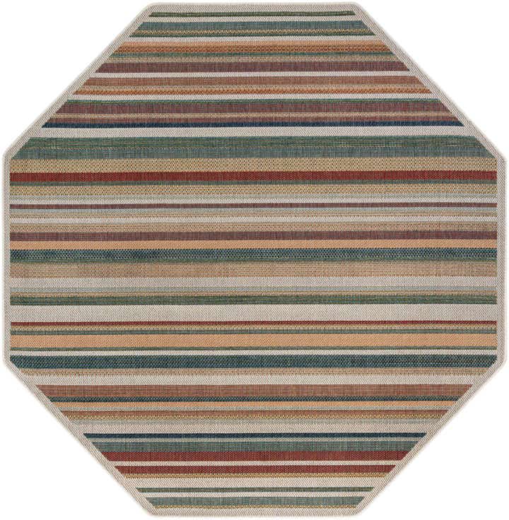 7' 10 x 7' 10 Easy-Clean Baja Indoor / Outdoor Octagon Rug