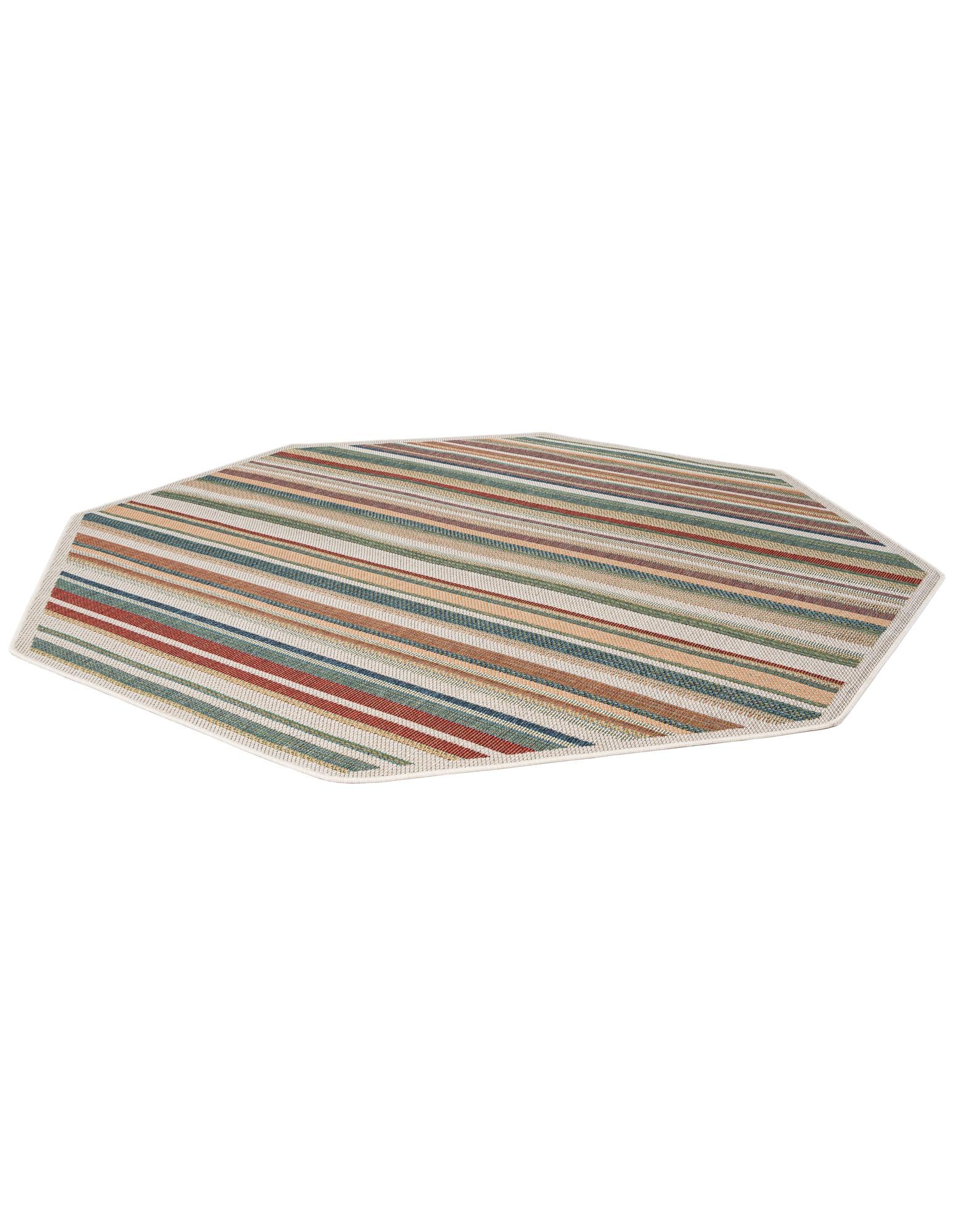 7' 10 x 7' 10 Easy-Clean Baja Indoor / Outdoor Octagon Rug