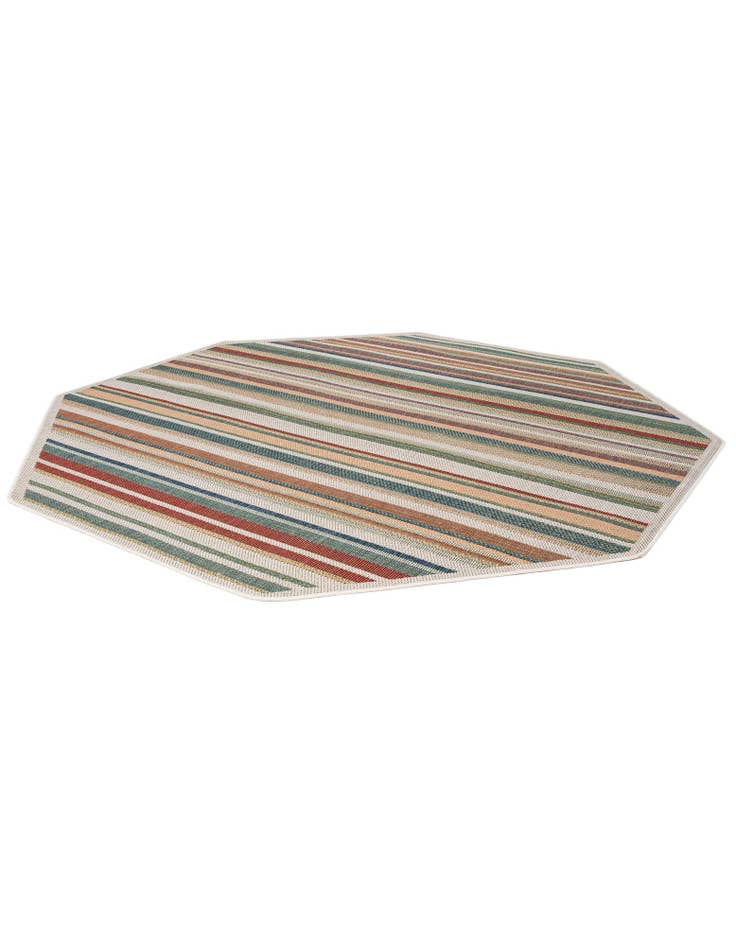 Detail image of 7' 10 x 7' 10 Easy-Clean Baja Indoor / Outdoor Octagon Rug