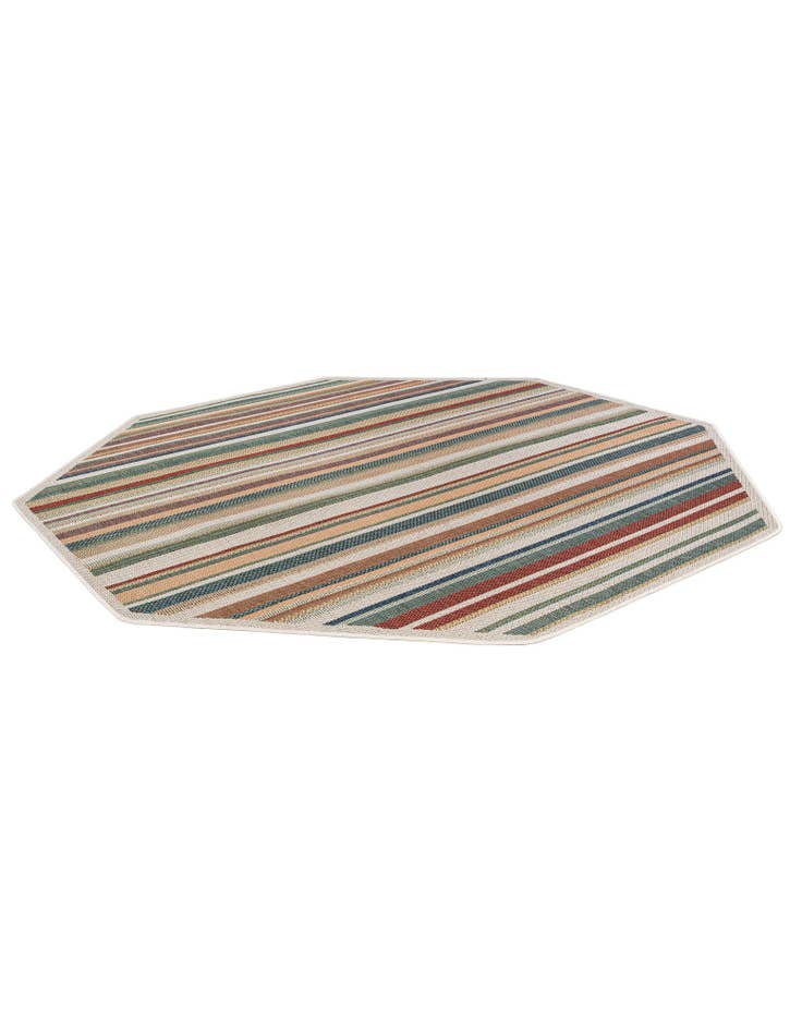 Detail image of 7' 10 x 7' 10  Washable Baja Indoor / Outdoor Octagon Rug