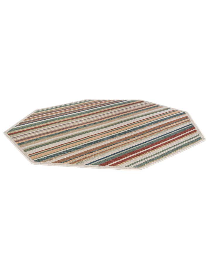 7' 10 x 7' 10 Easy-Clean Baja Indoor / Outdoor Octagon Rug