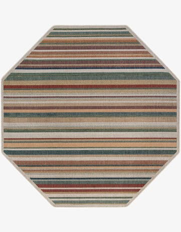 7' 10 x 7' 10 Easy-Clean Baja Indoor / Outdoor Octagon Rug