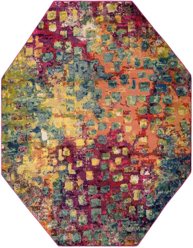 Detail image of 8' x 8' Washable Barcelona Octagon Rug