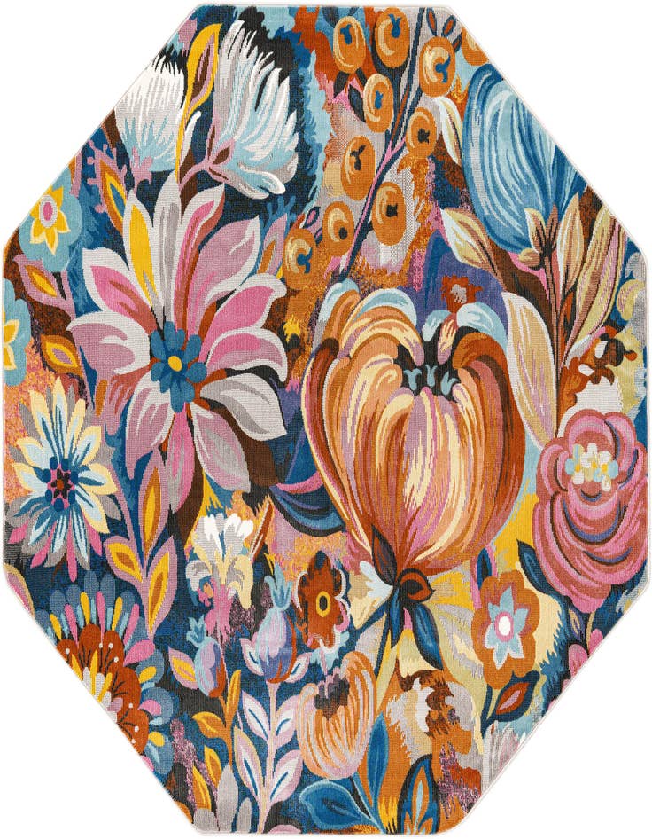 Detail image of 6' x 6' Blossom Octagon Rug