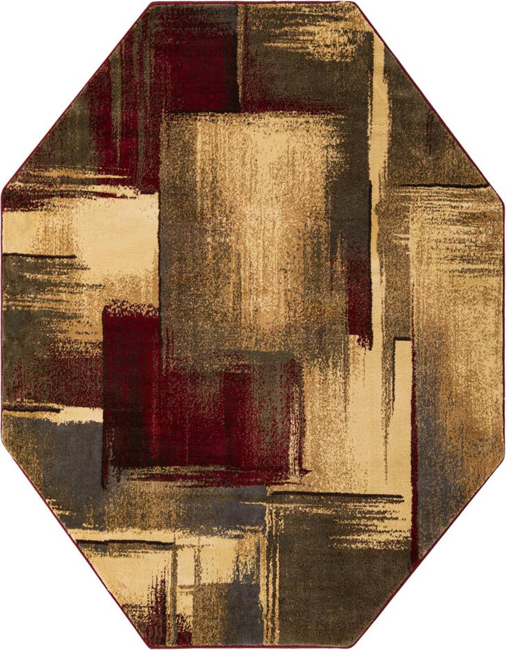 Detail image of 7' x 7' Coffee Shop Octagon Rug