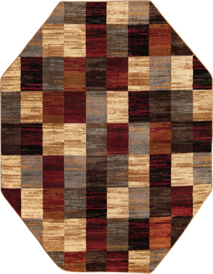 Detail image of 7' x 7' Coffee Shop Octagon Rug