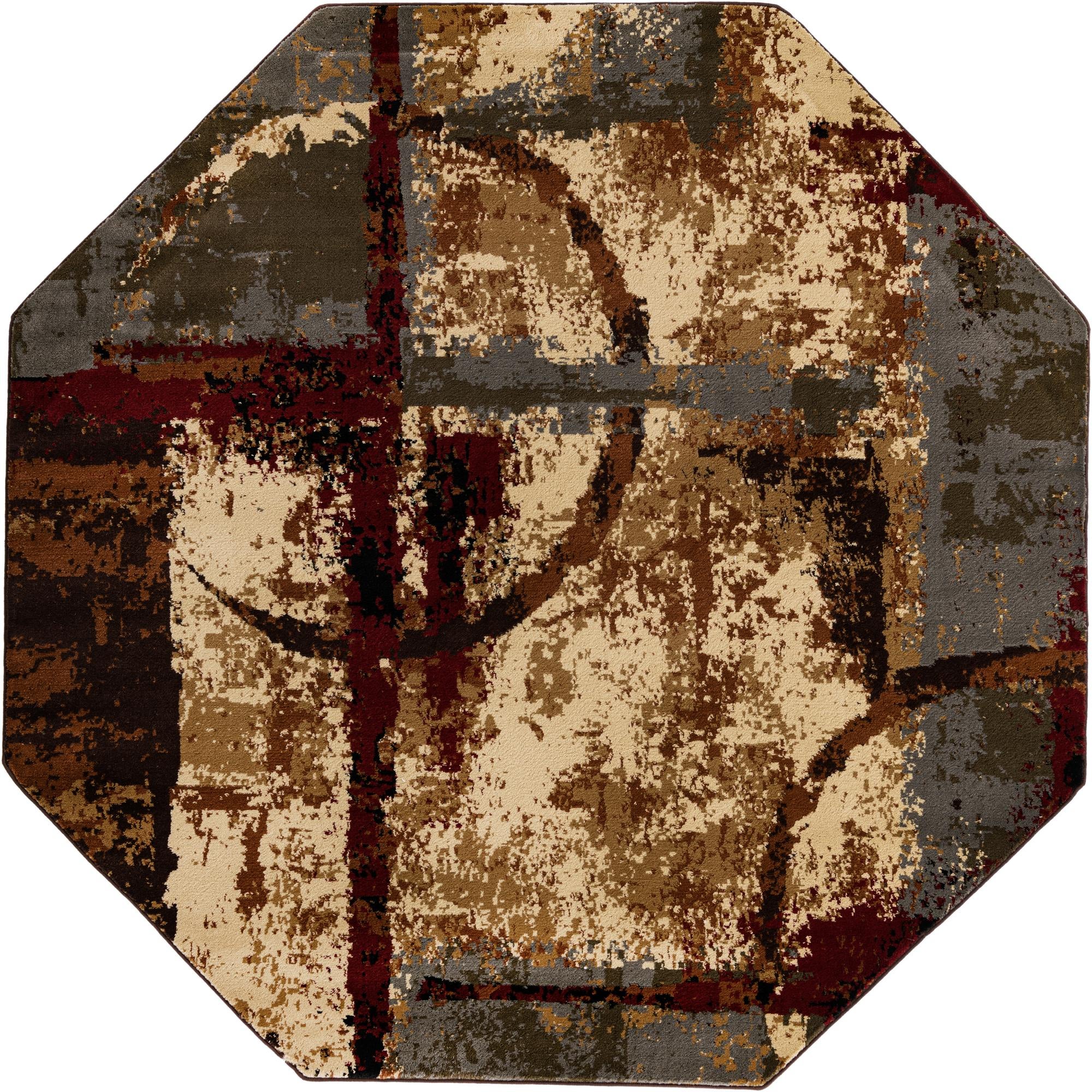 Primary image 7' x 7' Coffee Shop Octagon Rug