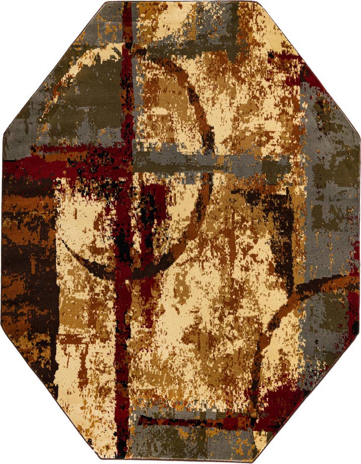 Detail image of 7' x 7' Coffee Shop Octagon Rug