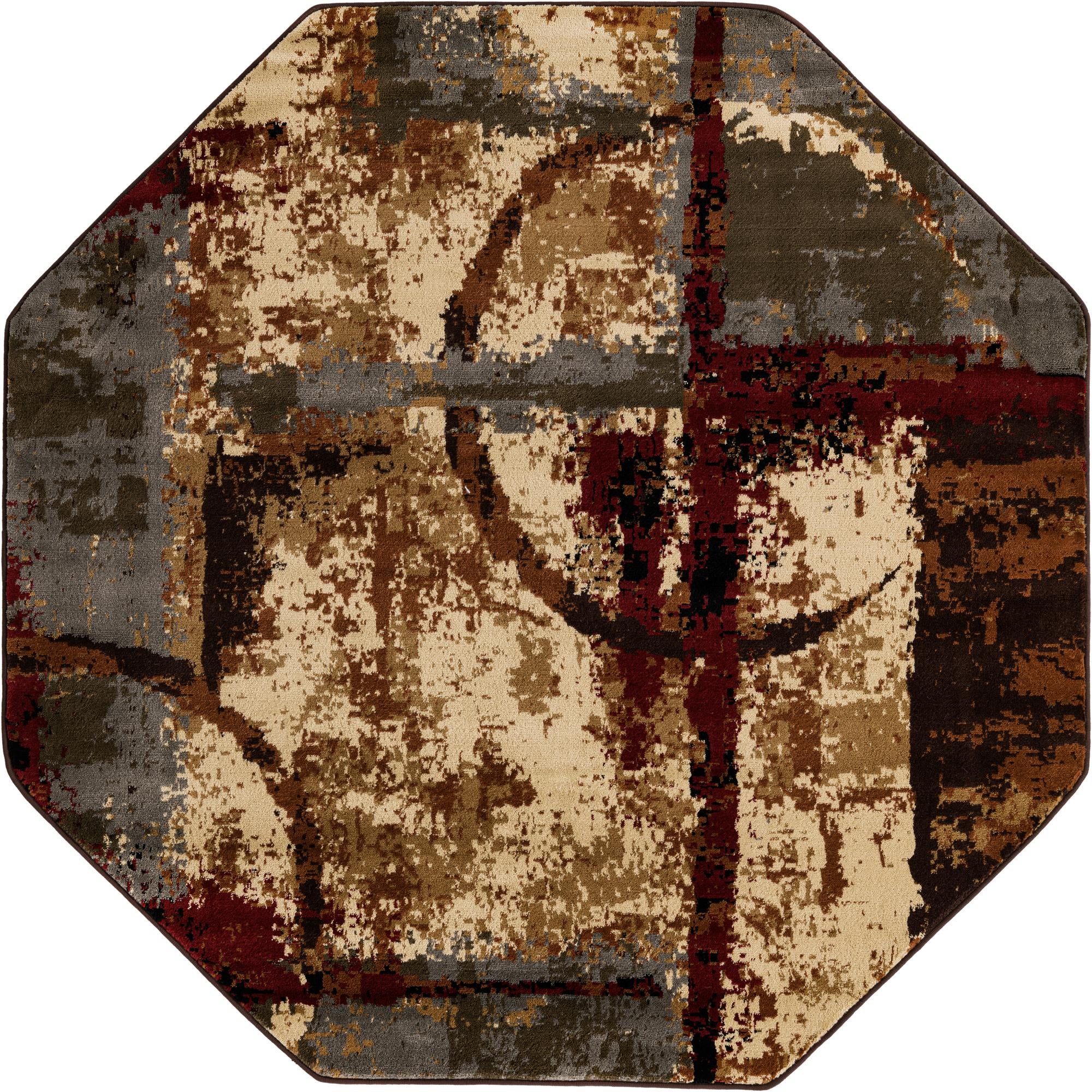 6' x 6' Coffee Shop Octagon Rug