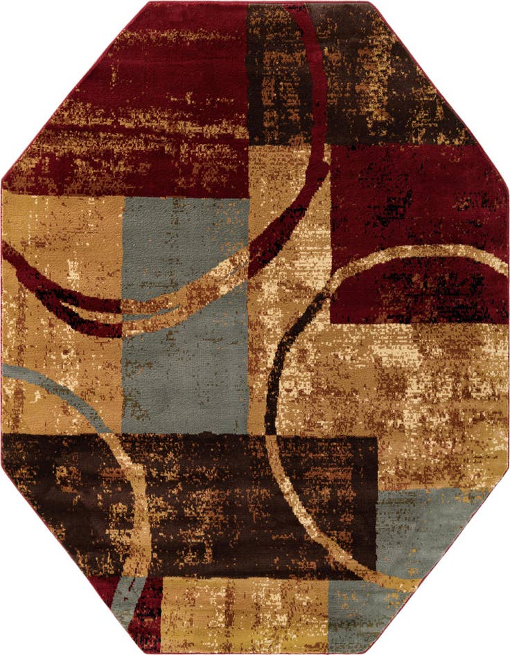 Detail image of 7' x 7' Coffee Shop Octagon Rug