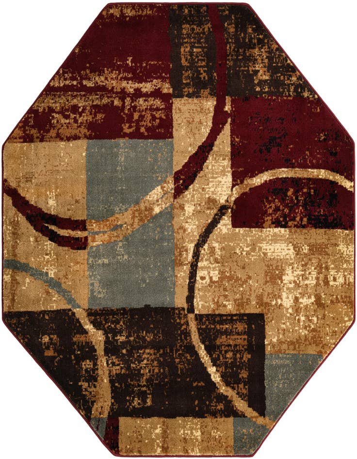 Detail image of 6' x 6' Coffee Shop Octagon Rug