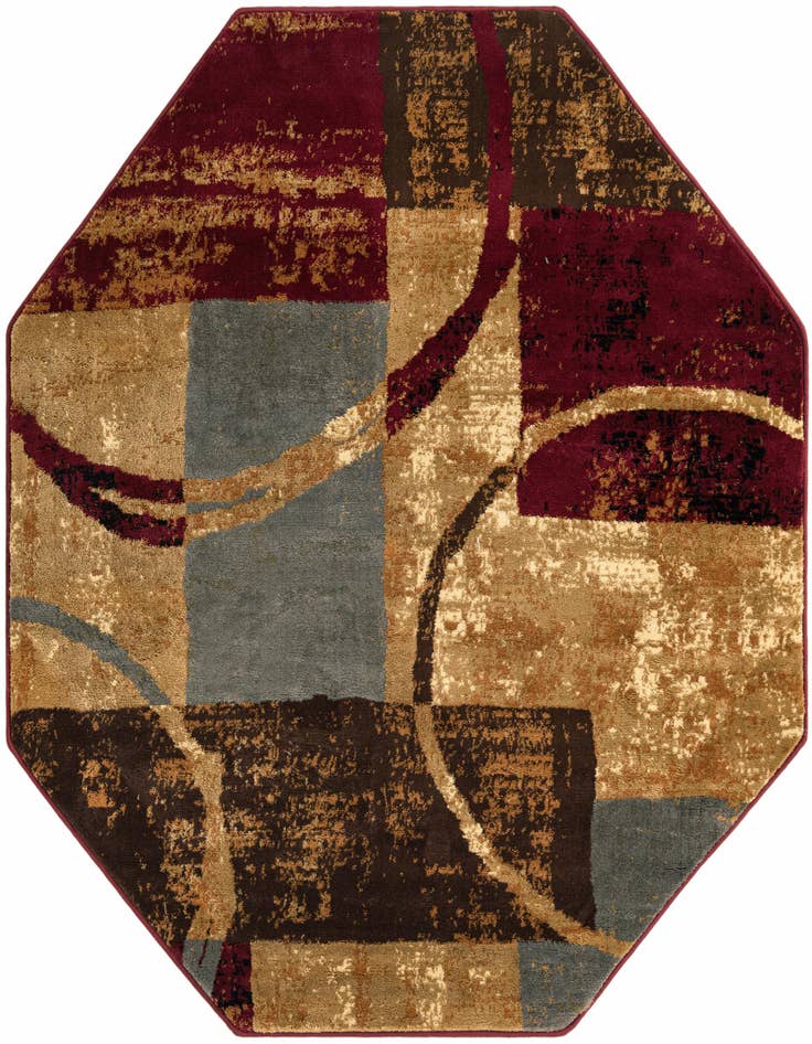 Detail image of 5' 3 x 5' 3 Coffee Shop Octagon Rug