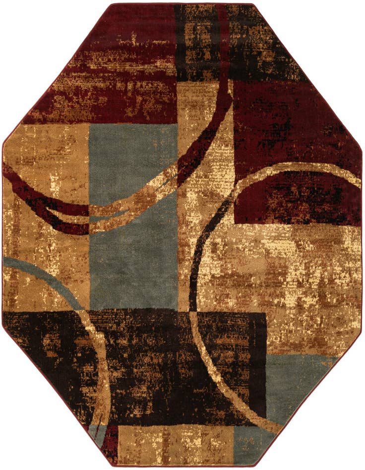 Detail image of 7' 10 x 7' 10 Coffee Shop Octagon Rug