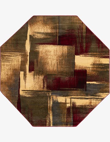 7' 10 x 7' 10 Coffee Shop Octagon Rug