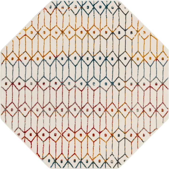 5' 3 x 5' 3 Lattice Trellis Octagon Rug