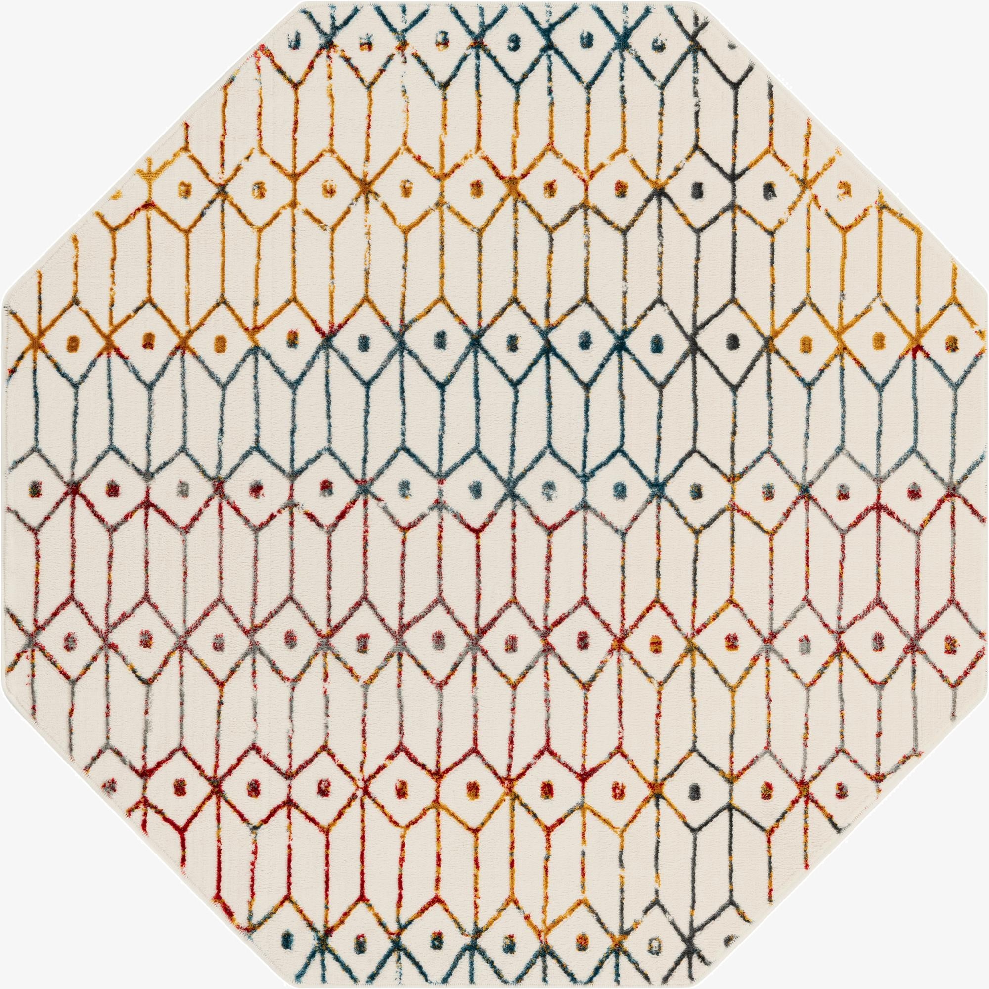 5' 3 x 5' 3 Lattice Trellis Octagon Rug