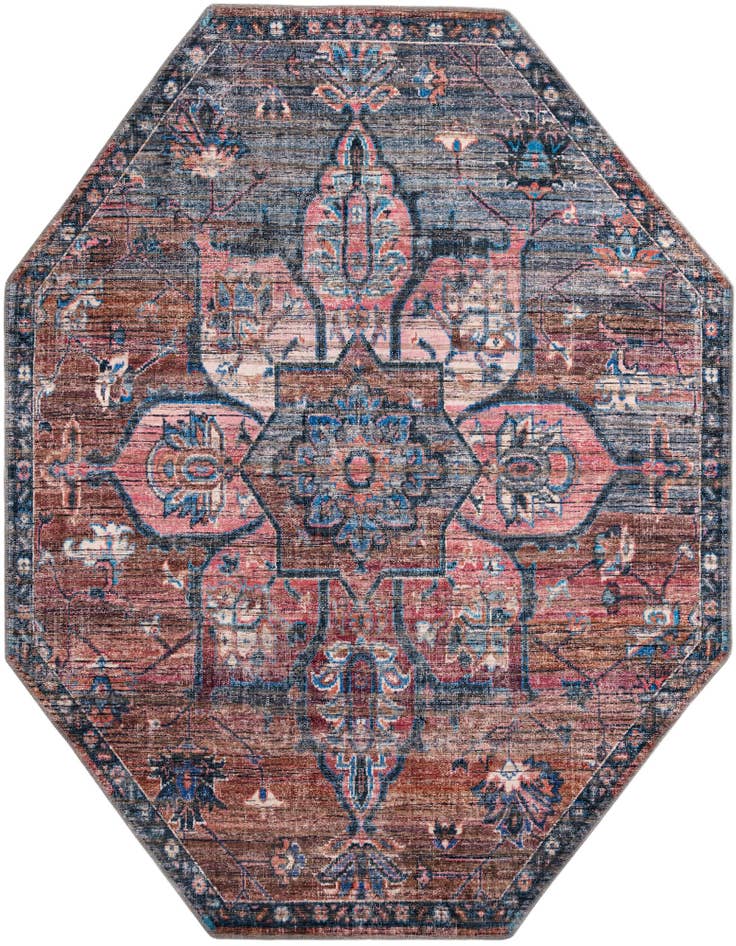 Detail image of 7' 10 x 7' 10 Washable Nostalgia Octagon Rug