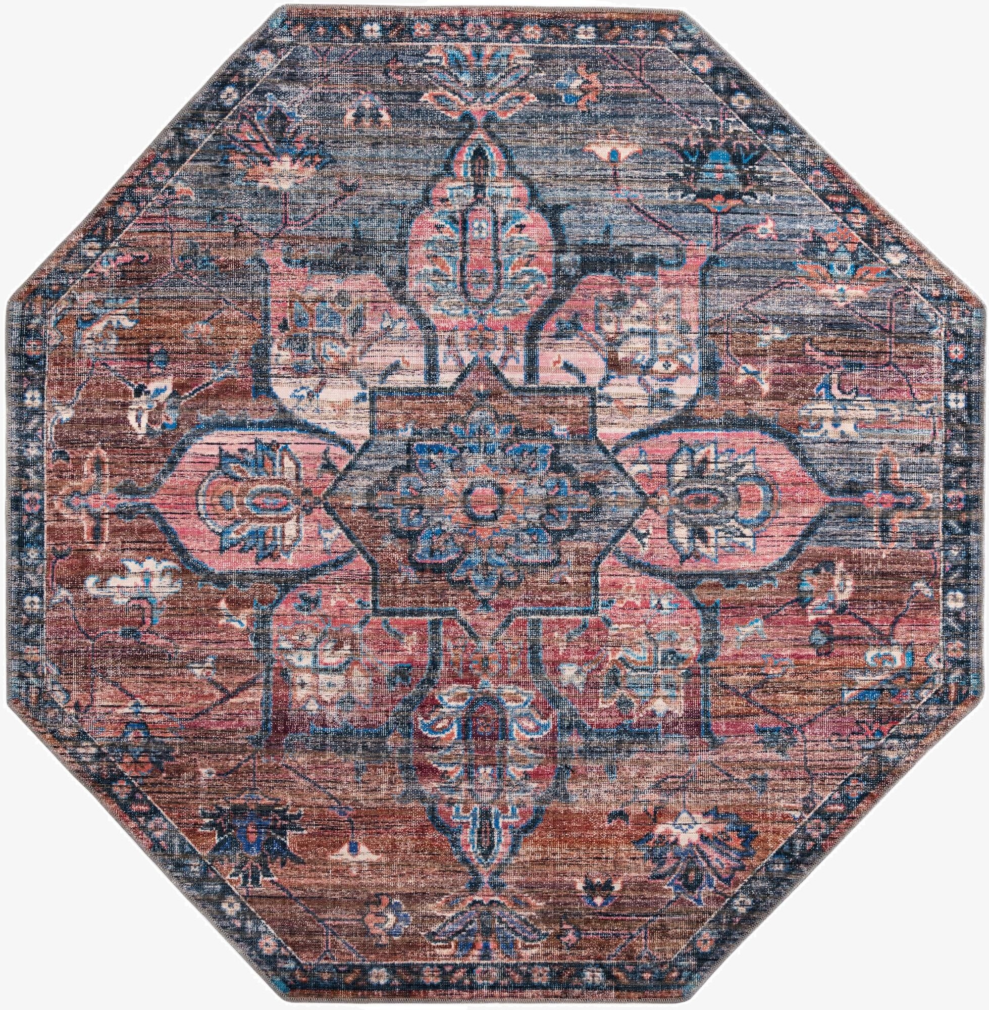 7' 10 x 7' 10  Washable Nostalgia Octagon Rug