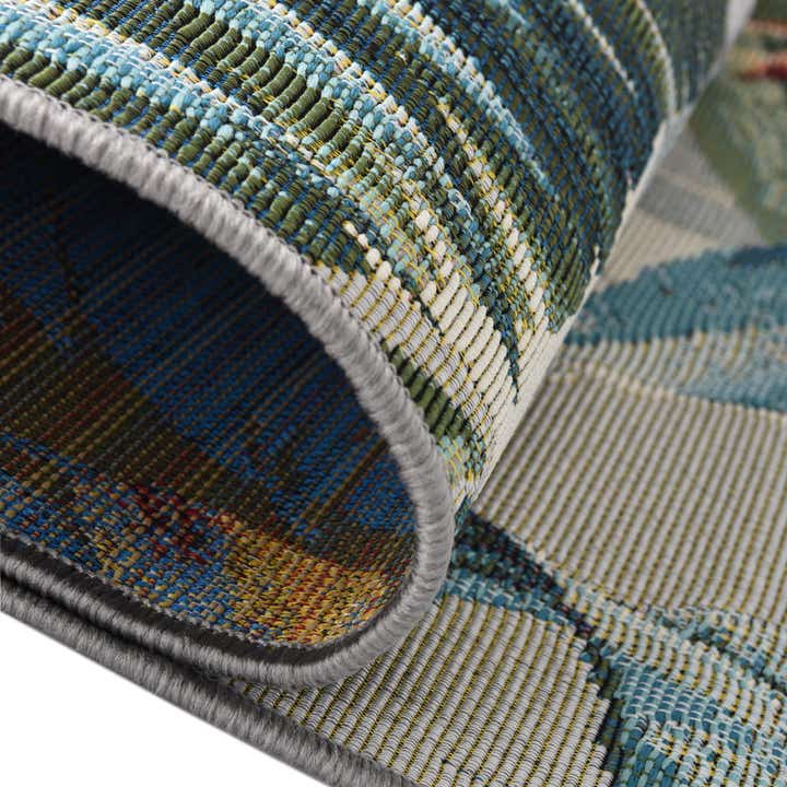 4' x 4' Easy-Clean Botanical Indoor / Outdoor Octagon Rug