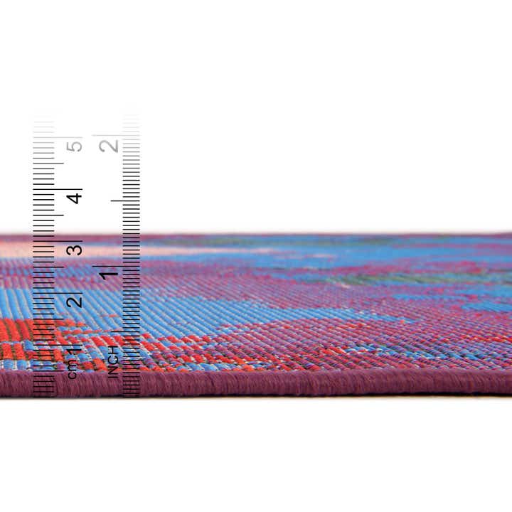 5' 3 x 5' 3 Easy-Clean Modern Indoor / Outdoor Octagon Rug