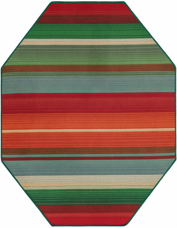 Detail image of 4' x 4' Easy-Clean Modern Indoor / Outdoor Octagon Rug