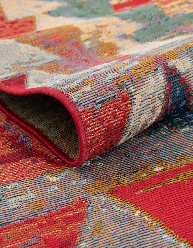 Detail image of 5' 3 x 5' 3  Washable Modern Indoor / Outdoor Octagon Rug