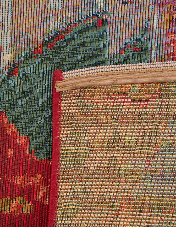 Detail image of 5' 3 x 5' 3  Washable Modern Indoor / Outdoor Octagon Rug