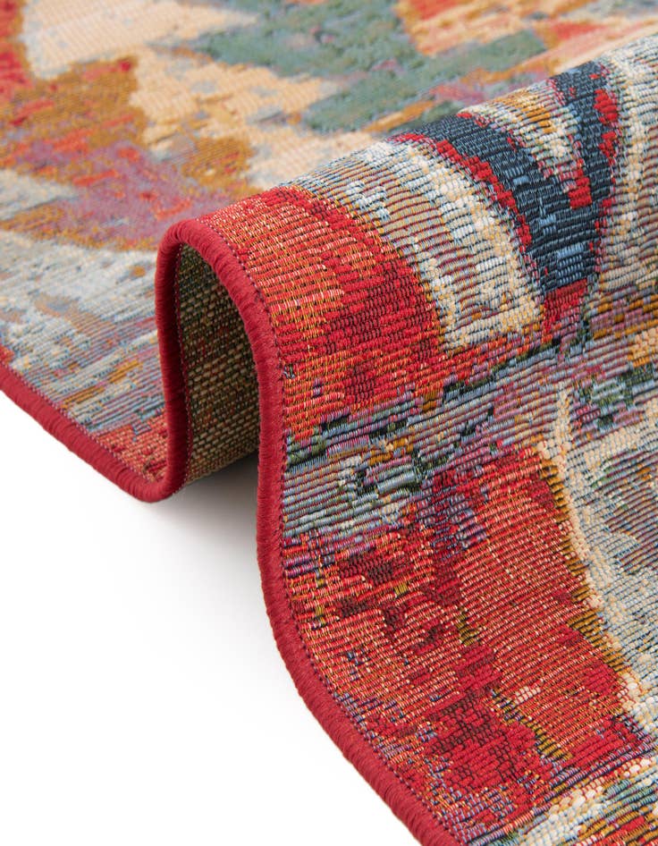 Detail image of 5' 3 x 5' 3  Washable Modern Indoor / Outdoor Octagon Rug