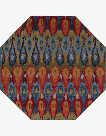 7' x 7' Easy-Clean Modern Indoor / Outdoor Octagon Rug