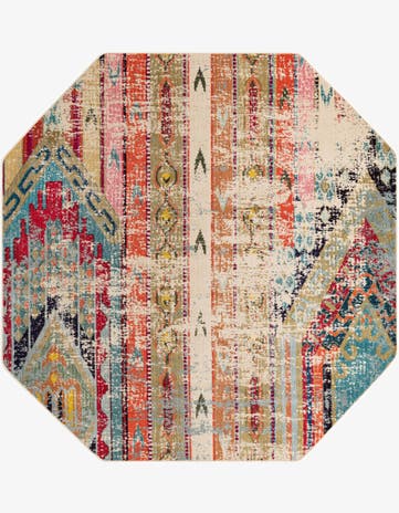 Washable Santa Fe Octagon Rug