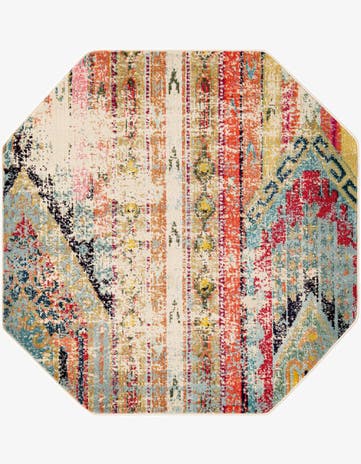 5' x 5' Washable Santa Fe Octagon Rug