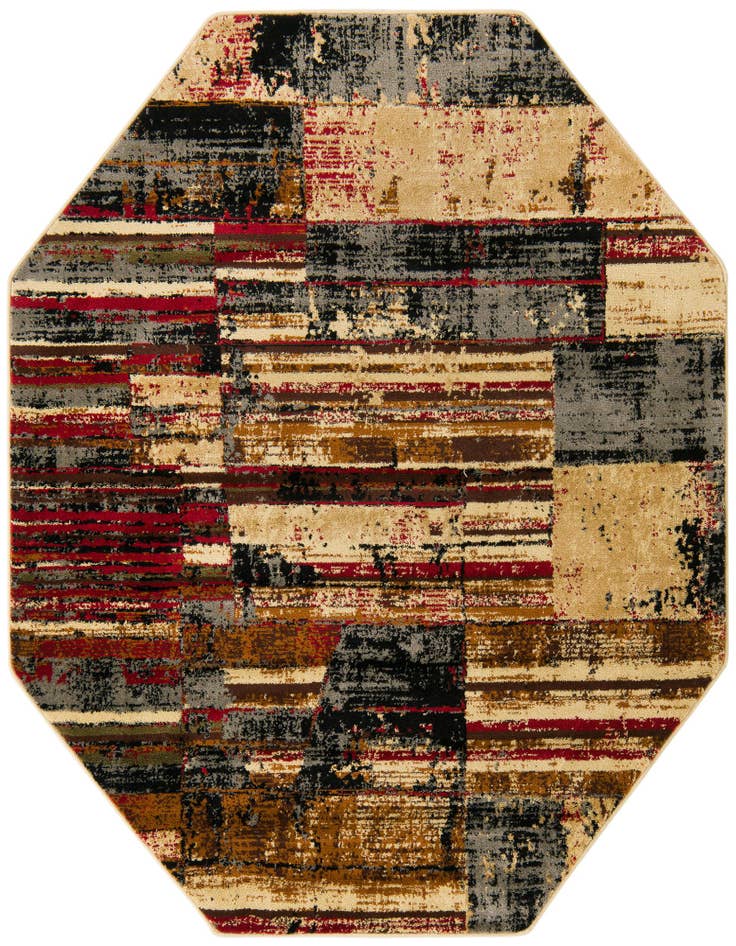 Detail image of 5' 3 x 5' 3 Saturn Octagon Rug