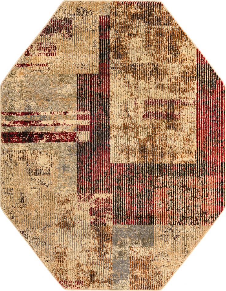 Detail image of 5' 3 x 5' 3 Saturn Octagon Rug