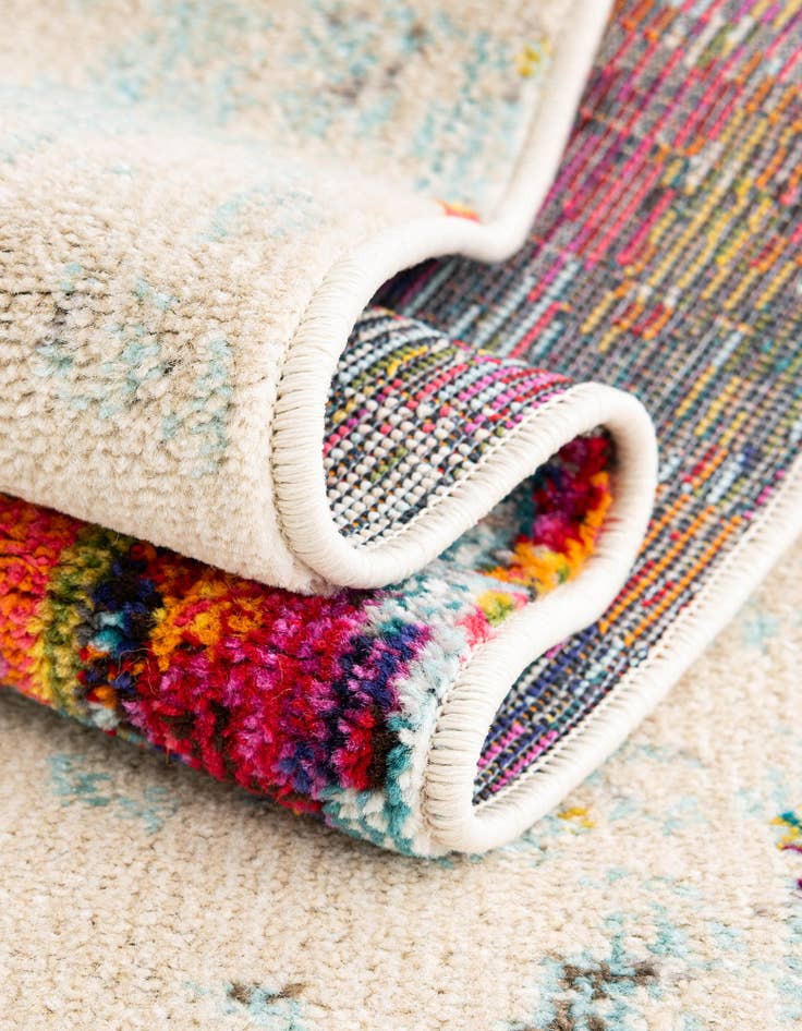 Detail image of 8' x 8' Washable Theia Octagon Rug