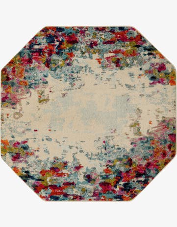 5' x 5' Washable Theia Octagon Rug