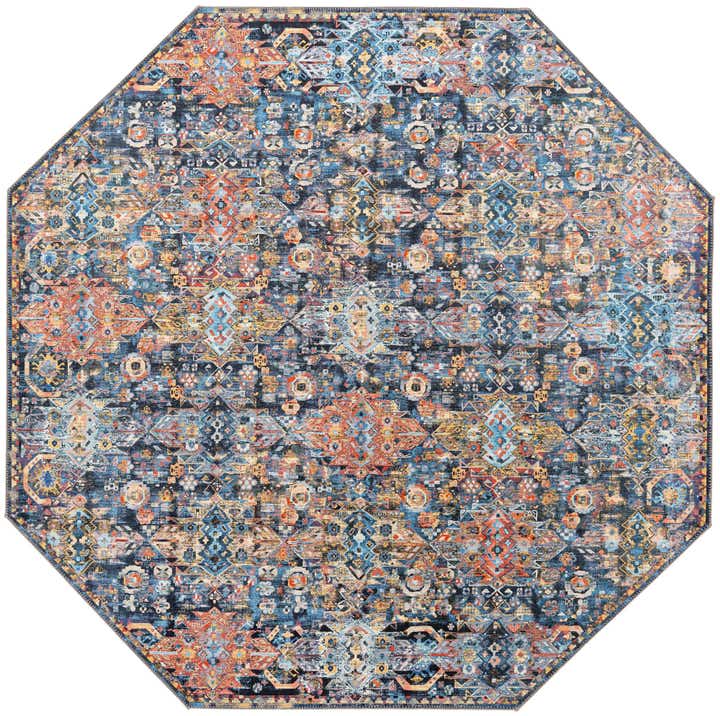 7' 7 x 7' 7 Washable Timeless Octagon Rug