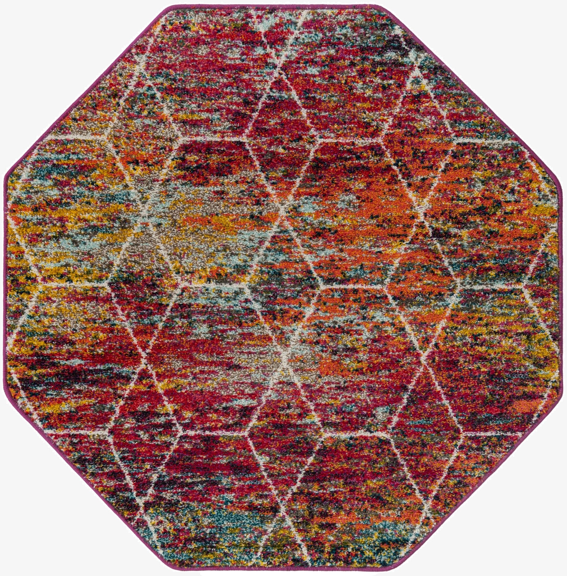 Primary image 4' x 4' Trellis Frieze Octagon Rug