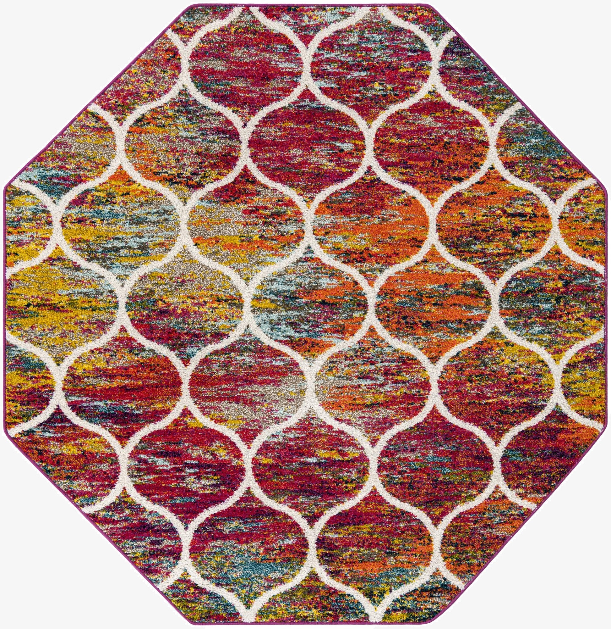Primary image 7' x 7' Trellis Frieze Octagon Rug