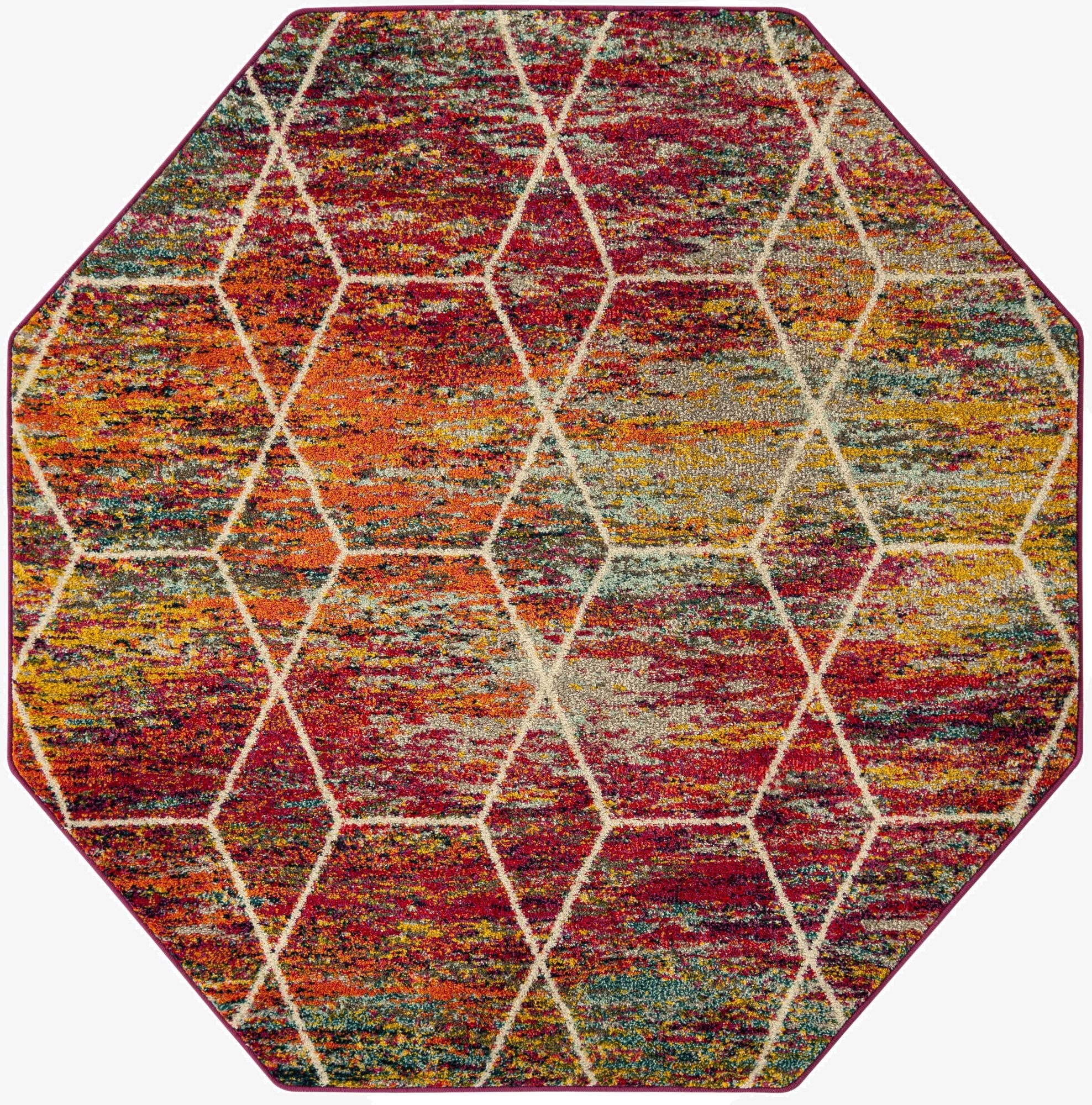 Primary image 5' 3 x 5' 3 Trellis Frieze Octagon Rug