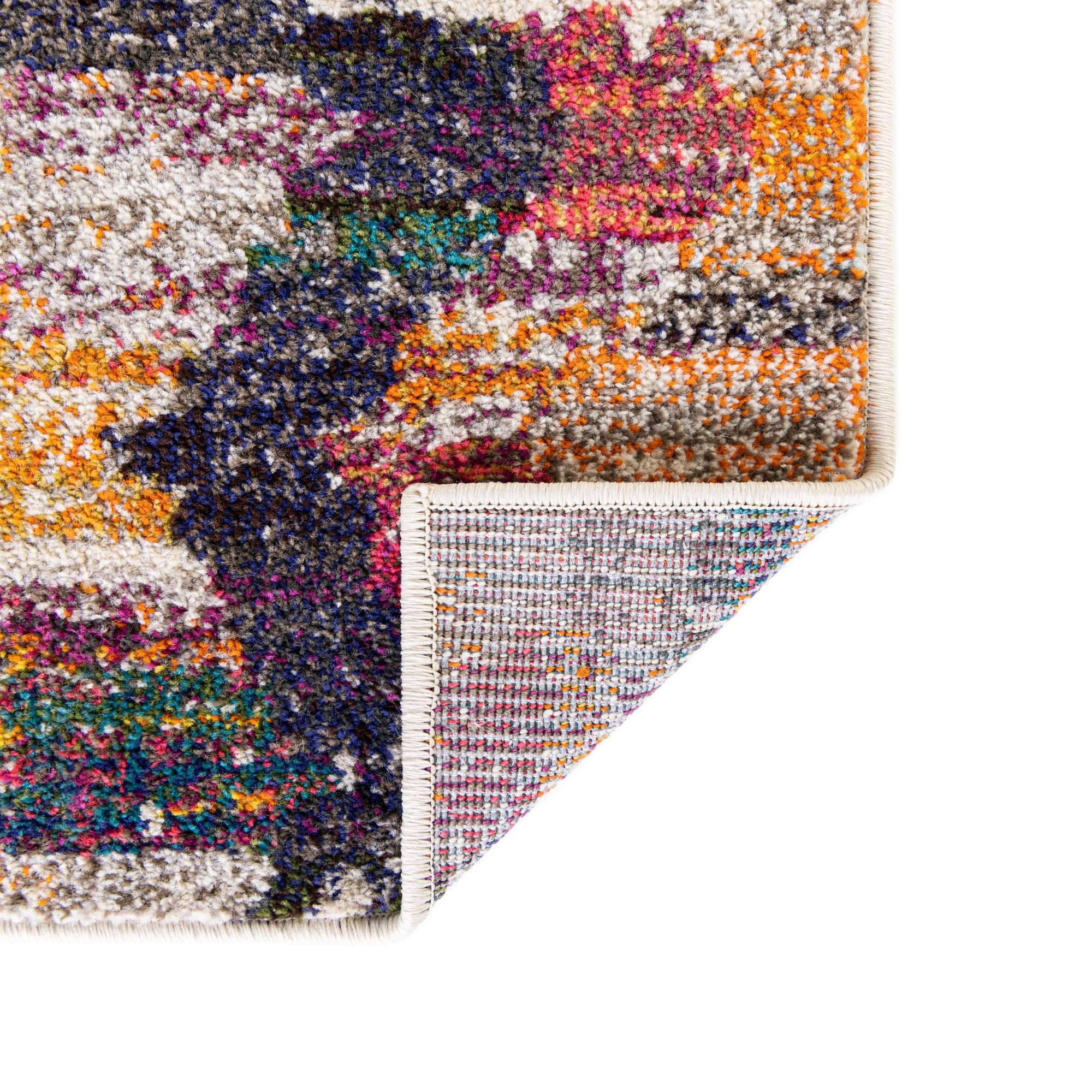 5' 3 x 5' 3 Washable Vivid Octagon Rug