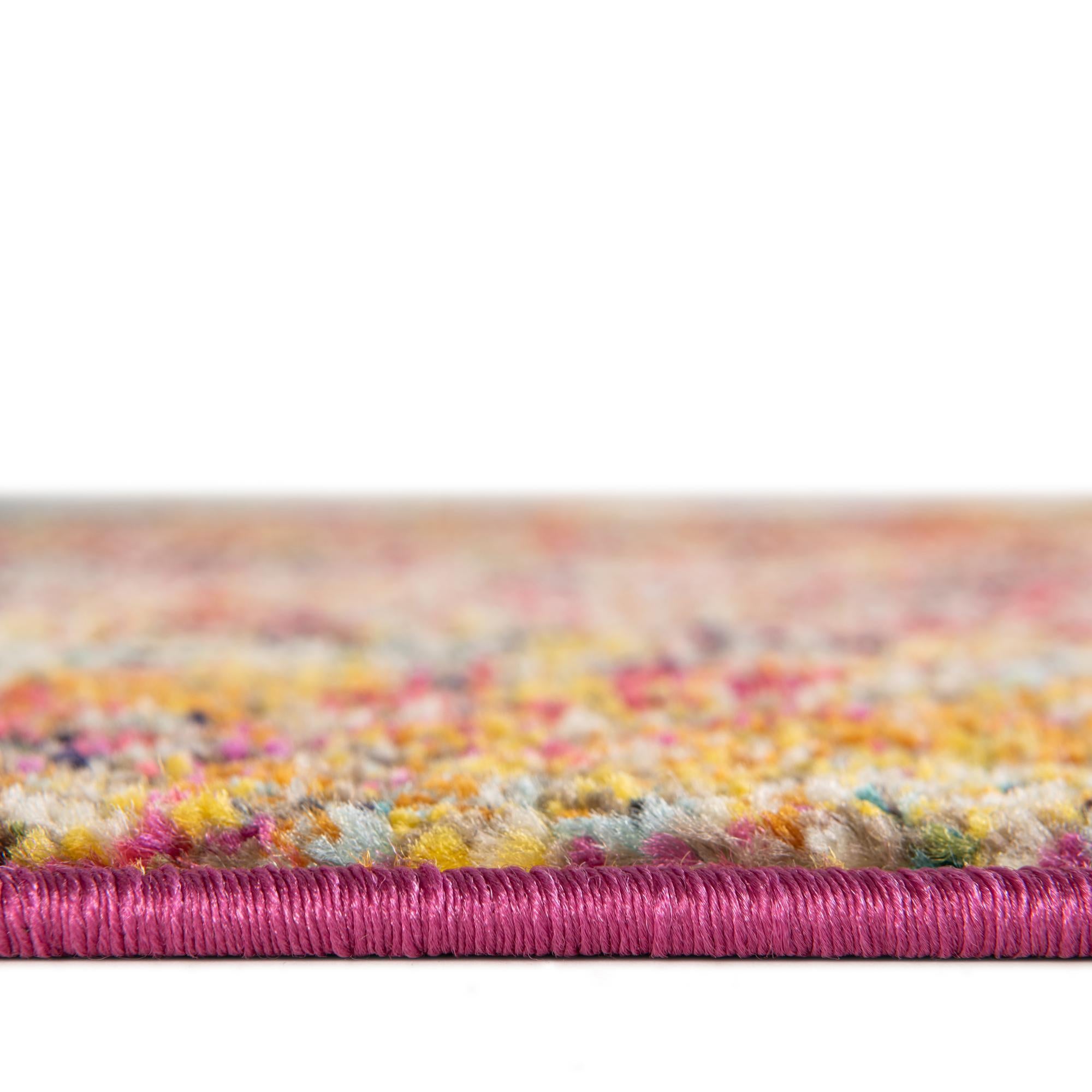 5' 3 x 5' 3 Washable Vivid Octagon Rug
