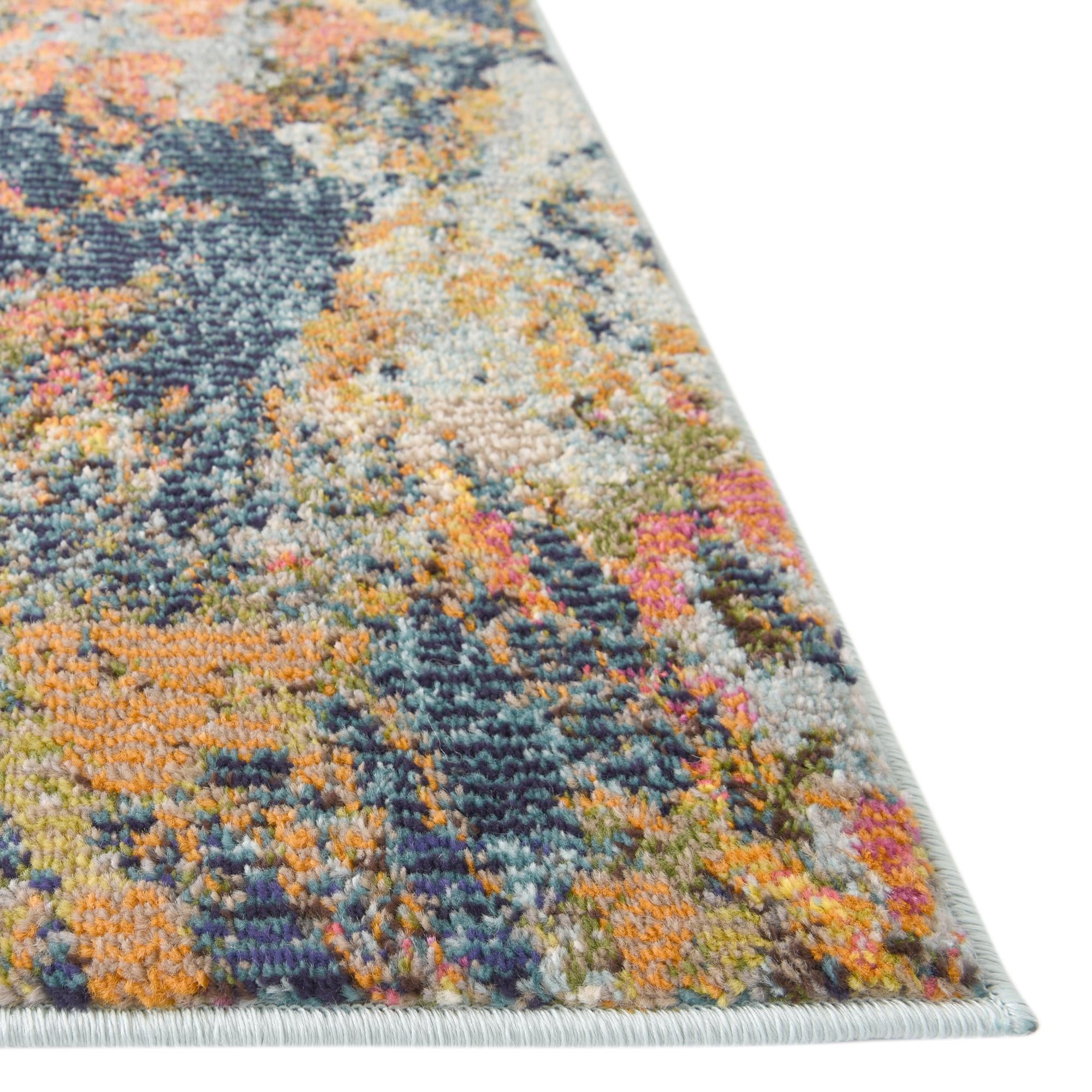 5' 3 x 5' 3 Washable Vivid Octagon Rug
