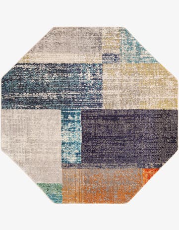 Washable Vivid Octagon Rug