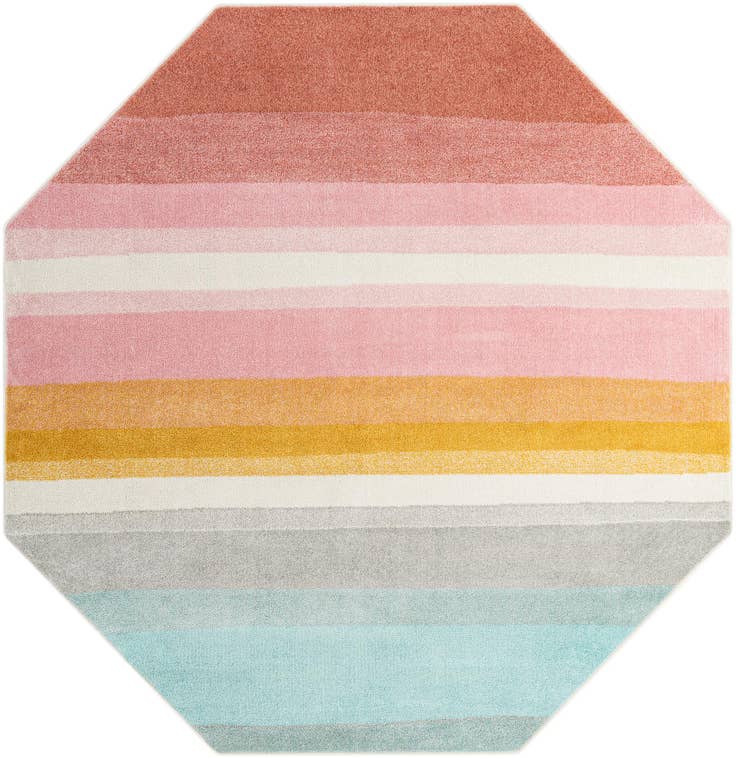 Detail image of 7' 10 x 7' 10 Whimsy Kids Octagon Rug